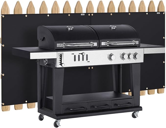 Heat Shield Behind Grill 3'x10' Heat Shield Mat for Wall, Deck Fence, Railing, Grill and Refrigerator, Heavy Duty Fireproof Cover and Screen Protect Deck Railing from Grill