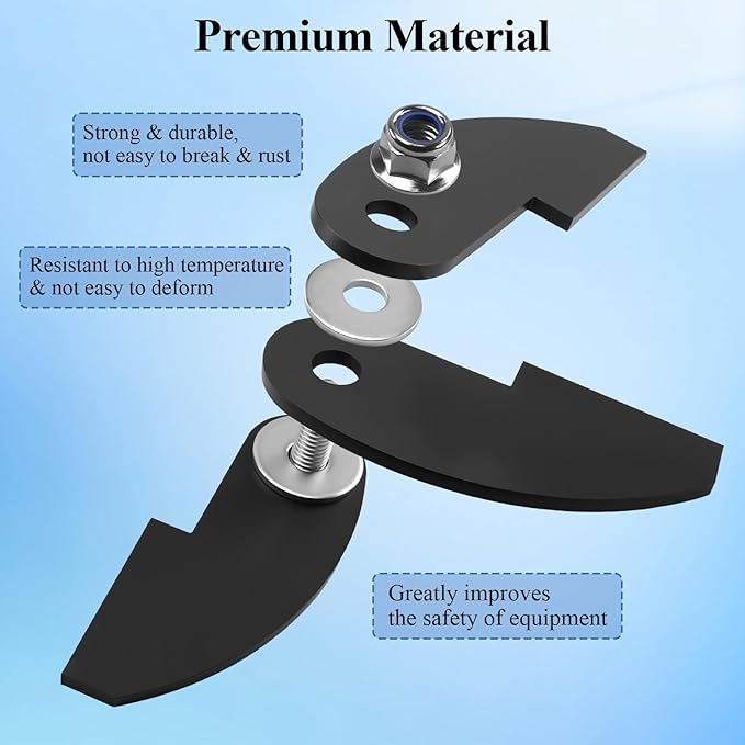 3 Pcs 8 x 2 1/4" Large Heavy Duty BBQ Smoker Hinge, Compatible with Burn Shop BBQ Smoker Hinge Doors, Fit for 3/16" Plate Steel, with Bolt, Nut, Washers