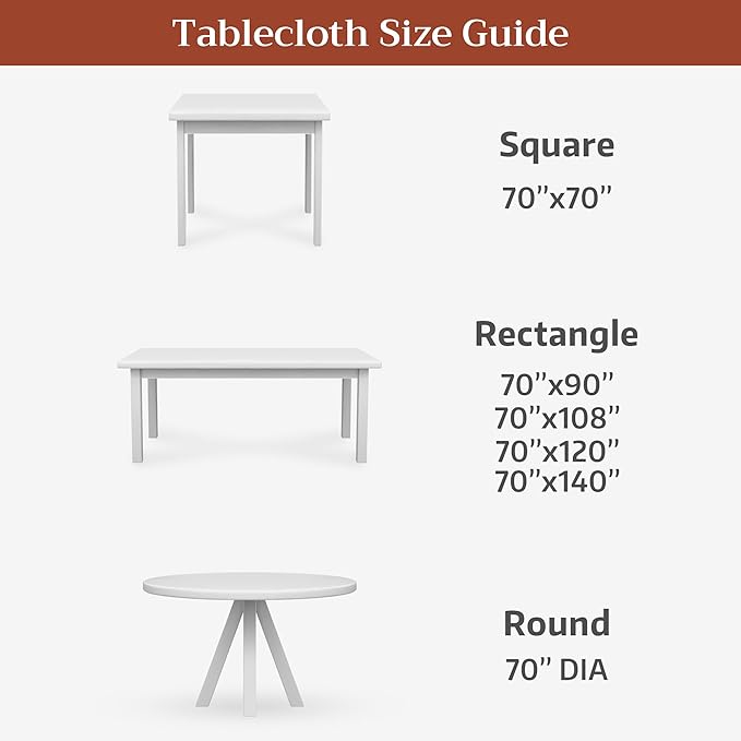Maison d' Hermine Premium Table Cloth Rectangle Table 100% Combed Cotton 108 x 70 Inches Tablecloth Reusable Decorative for Dining Room, Farmhouse, Home, Party, Festive & Wedding - Lauris