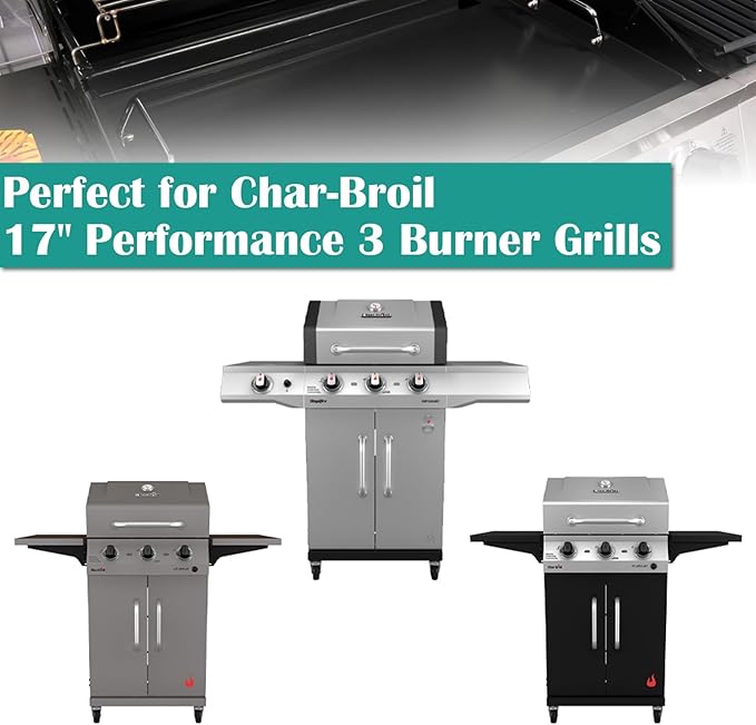 Full Size Griddle Inserts for Char-Broil Performance Convective 3 Burner Series, Flat Top Griddle for 463228622 463732823 463732623 463732923 Grill, Replace for G426-0005-W1