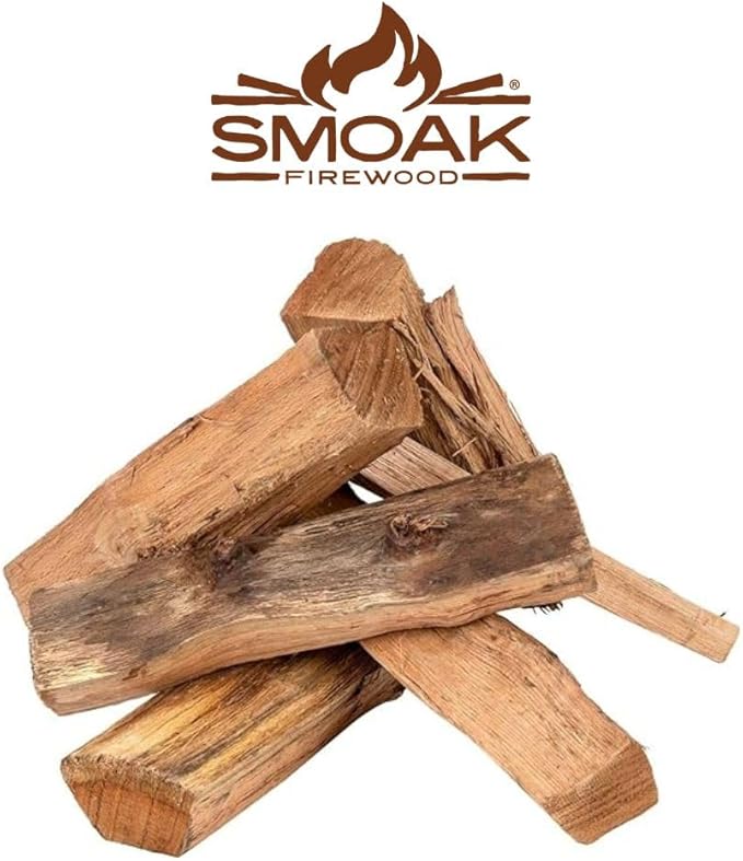 Smoak Firewood - Kiln Dried Premium Oak Firewood (Includes Firestarter) (Large (16inch Logs) 120-140lbs)