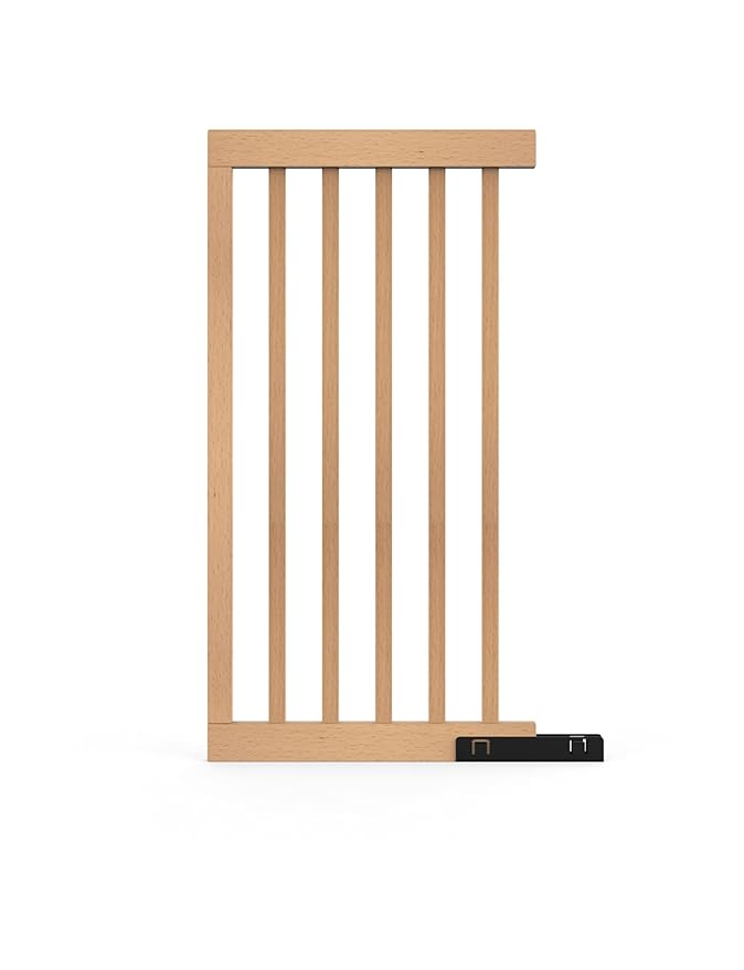 SizeWise™ Pressure Mounted Wooden Gate Extension 12" | Compatible with SizeWise Baby & Pet Gates | Custom Fit for Hallways & Doorways | Easy Installation | Solid Beech Wood Finish