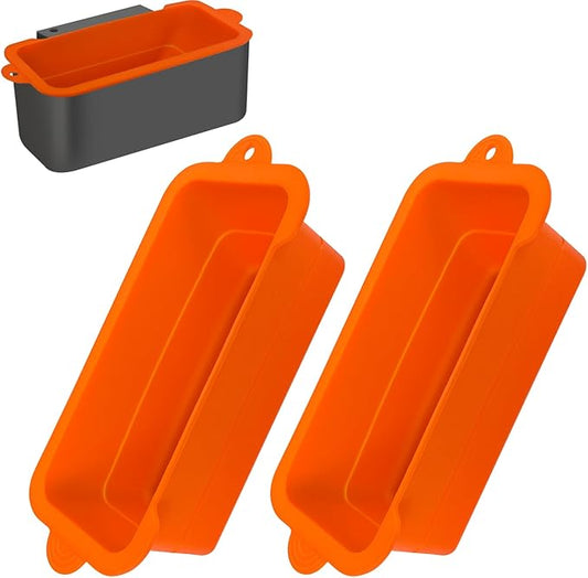 Silicone Grease Cup Liners for Blackstone 36 28 22 17 Inch Griddle, 2 Pack Reusable Grease Catcher Liner Grill Grease Tray Accessories for Blackstone
