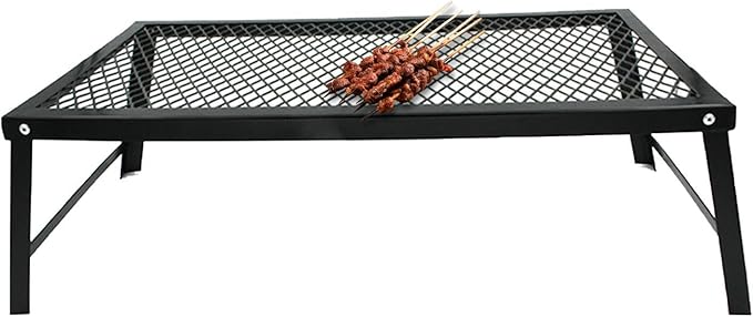 Campfire Grill Grate,Heavy Duty Folding Kitchen | Camping Grate Over Fire,for Beach Yard Patio Balcony Camping Barbecue Picnic Gathering Party