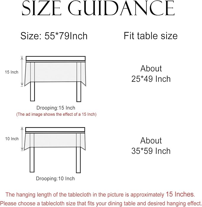 French Tablecloth for Rectangle Table,Linen Orange Floral Wrinkle Resistant Tablecloths,Decorative Table Cover for Kitchen,Dining,Tea Party,Thanksgiving,Christmas,55"*79"-Milch