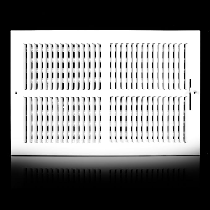 18x10 Vent Register [Duct Opening], Vent Covers for Home Ceiling, Two-Way Ventilation Register, Adjustable Solid Steel Wall Register Vent Cover (18"W x10"H [Duct Opening])