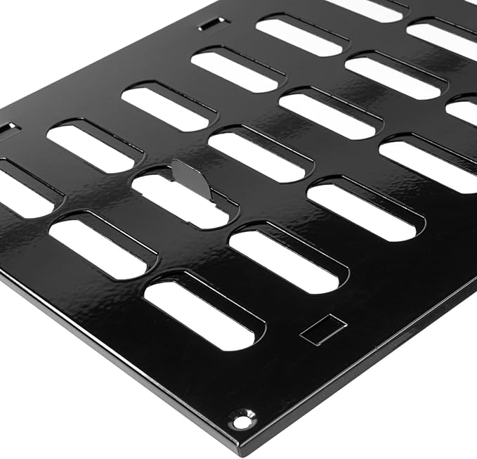 Repa Market 12" x 8" Inch (Outer Dimensions) Black Adjustable Air Vent Cover - Galvanized Steel HVAC Air Vent Register - Heating, Cooling Toe Kick Vent Cover - Wall, Ceiling Return, Intake Air Grille