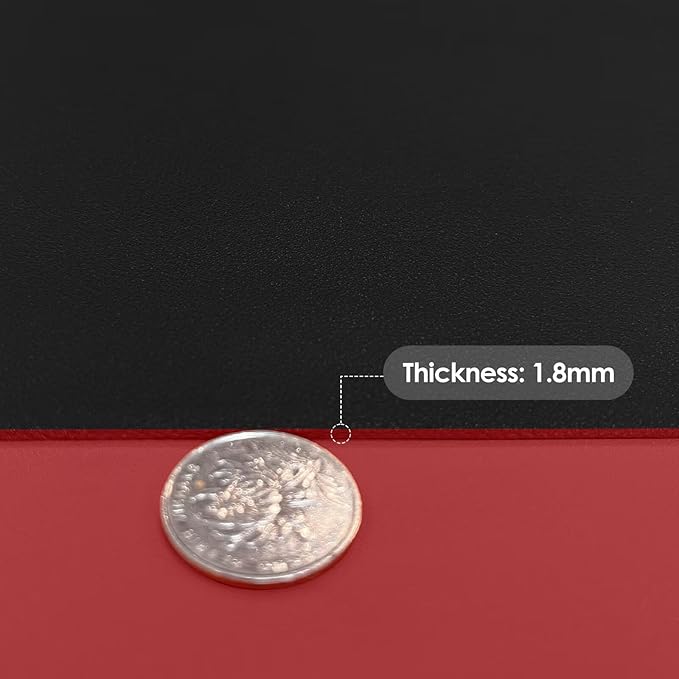 Leather Table Pad,1.8mm Thick,40x84 Inch,Dining Table Pad,Table Pads for Dining Room Table Rectangular,Table Protector for Dining Room Table,Dining Table Cover(Black+Wine Red,40x84)