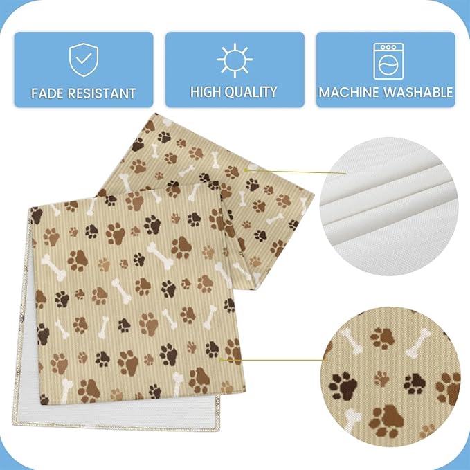 Pet Paws Table Runner Kitchen Dining Table Runner 13*90in Table Center Decor for Indoor Outdoor Home Holiday Party
