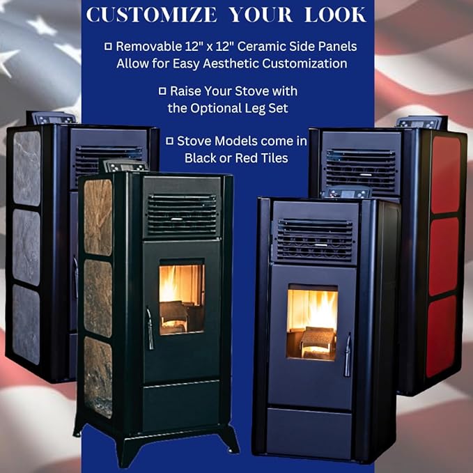 Freedom Stoves Pellet Stove: Independence PS21 Freestanding with Battery Backup and Wi-Fi, Heats 800–1800 Sq Ft, EPA Certified, 5 Year Warranty