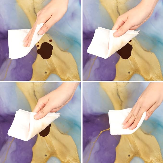 Marble Purple Gold Blue Round Table Cloth Cover, Elastic Edge Waterproof Wipeable Tablecloths 45"-56" Polyester Tablecloth for Party Restaurant Banquet Holiday Camping Outdoor Picnic