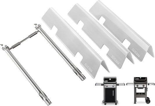 Grill Parts for Weber Spirit 2 Grill Parts GS4 Spirit II & I E210 S210 E220 S220, Replacement for Weber Spirit E-210 Flavorizer Bars 7635 67045,Burner Tube 67024 67102 69785,Crossover Tube 69899 67278