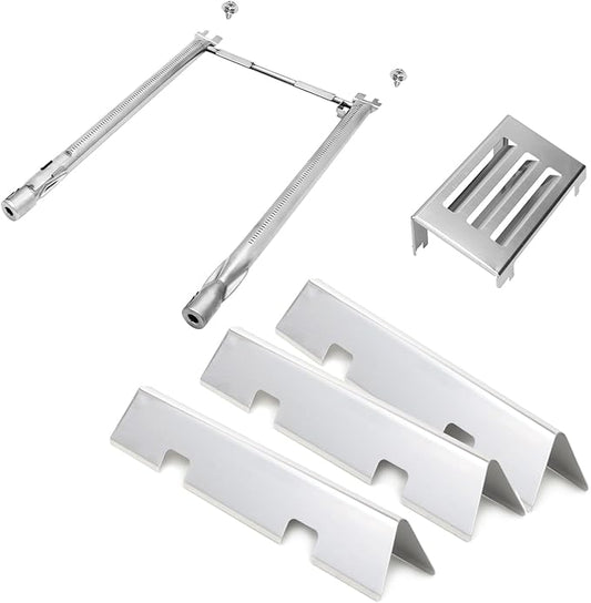 Grill Parts for Weber Spirit II Grill Replacement Parts, 7635 Flavorizer Bars, 69785 Grill Burner and Heat Deflector for Weber Spirit 2 Grill Parts, for Weber Spirit II E-210 E220 S210 S220