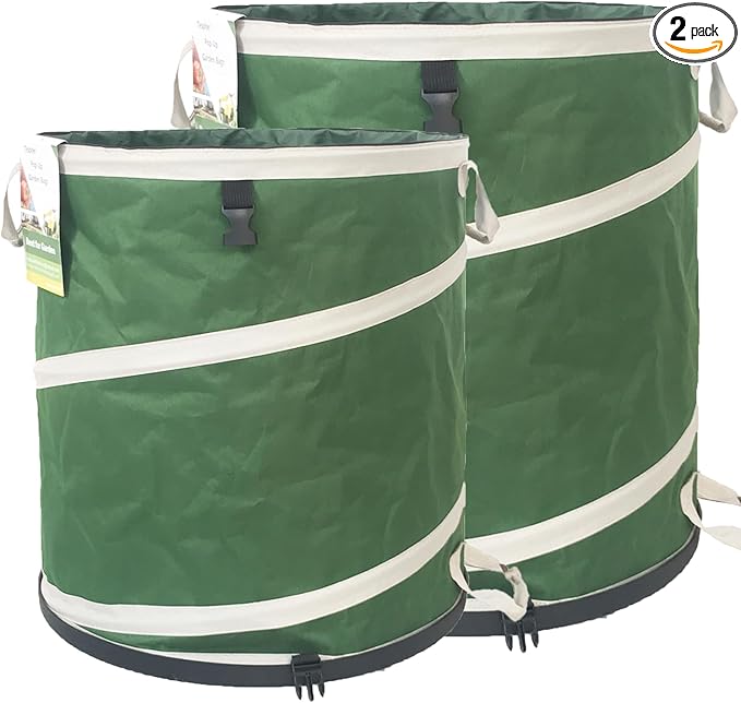 16 Gallon and 24 Gallon Collapsible Trash Can Solid Bottom for Pop-Up Trash Can,Recycling Bin,RV Camping Waste Bin,Laundry Hamper,Yard Waste Bag,Garden Debris Bag,Lawn Grass,Yard Weeds Bags,Leaf Bags