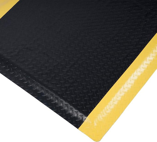 Nisorpa Anti Fatigue Mats Industrial 2' x 5' Ergonomic Standing Mat 15/16" Extra Thick Kitchen Mats for Standing Heavy Duty Commercial Diamond Plate - Safety Support for Leg & Back Pain