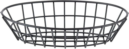 G.E.T. 4-30188 12" x 8.25" Oval Basket, 2" Clipper Mill, Iron Powder Coated