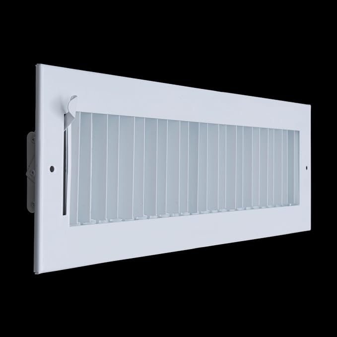 [2 Pack] Fits 16x4 Duct Opening Steel Adjustable Air Supply Grille by Handua | Register Vent Cover Grill for Sidewall and Ceiling | White | Outer Size: 17.75" X 5.75"