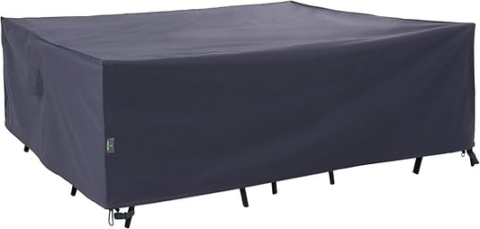 F&J Outdoors Patio Furniture Covers Waterproof UV Resistant Rip-stop Fabric Outdoor Furniture Cover, Grey, 84"Wx84"Dx27.5"H