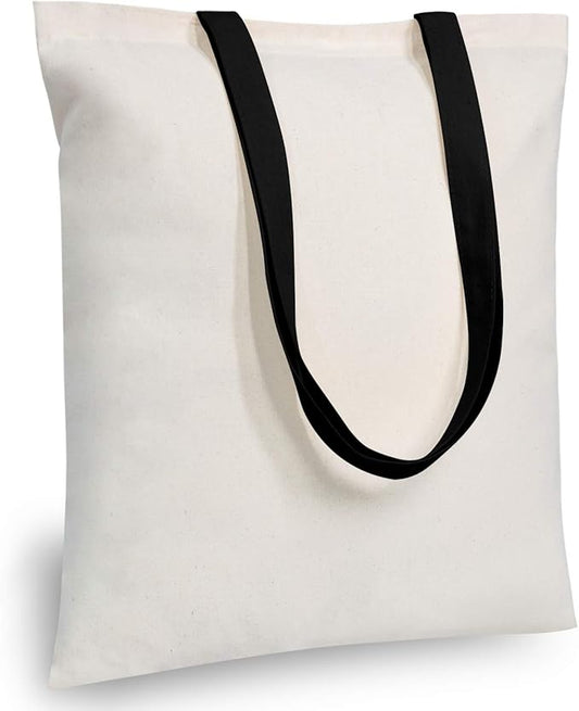 TOPDesign 12-Pack Economical Cotton Tote Bag, Lightweight Medium Reusable Grocery Shopping Cloth Bags, Suitable for DIY, Advertising, Promotion, Gift, Activity