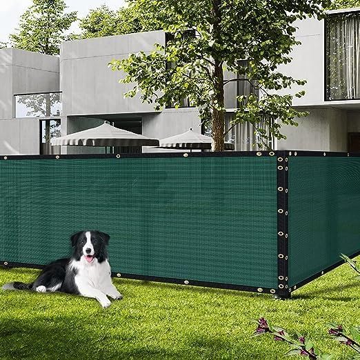 Privacy Fence Screen 5Ft X 53Ft Heavy Duty Outdoor Fencing Panels Windscreen Mesh Fabric Shade Net, 90% Visibility Blocking, Cable Zip Ties Included