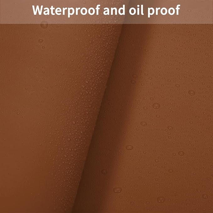 Leather Table Cover,1.8mm Thick,42x78 Inch Table Protector,Table Protector for Dining Room Table,Dining Table Cover,Table Cover Protector,Table Protector Pad(Brown+Gray,42x78)