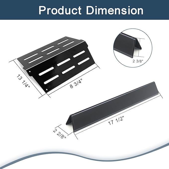 Flavorizer Bars,Heat Deflectors and Grill Burner for Weber Genesis 300 Series Grills with Front Control Knob, Genesis S310 S320 S330 E310 E320 E330 (7620 * 5+7622 * 2+62752 * 3, Porcelain Steel)