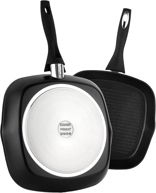 VITREX Nature 11-Inch Forged Aluminum Grill Pan with Nonstick Coating, Compatible with All Stovetops, Dishwasher Safe