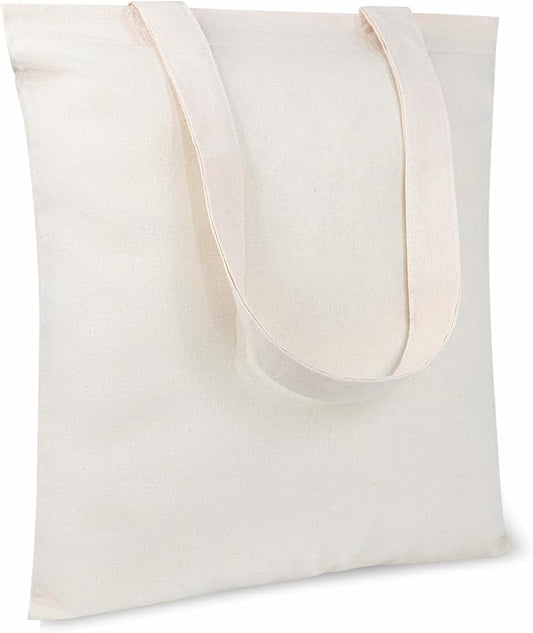 TOPDesign 20-Pack Economical 11.8"x13" Cotton Tote Bags, Lightweight Small Reusable Grocery Shopping Cloth Bags, Suitable for DIY, Advertising, Promotion, Gift, Activity