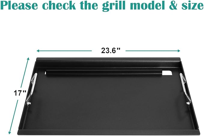 Full Size Griddle Inserts for Char-Broil Performance 4 Burner Series, Flat Top Griddle for Charbroil 463352521 463354021 463365021 463365522 463366022 Grill, Replace for G426-0004-W1 G426-0005-W1
