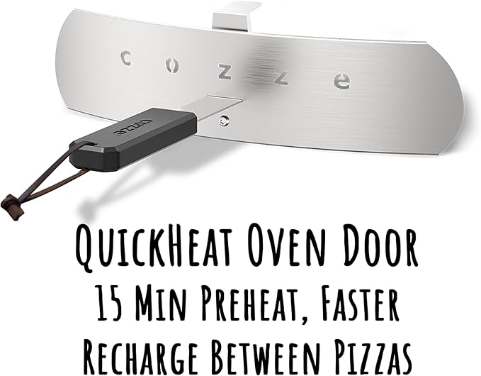13" Classic Portable Outdoor Pizza Oven - Fire & Stonebaked 13 Inch Pizzas in 60 Seconds - 28mbar Propane Gas Oven, Oven Door, Cordierite Pizza Stone, Built-in Thermometer, Gas Hose & Regulator