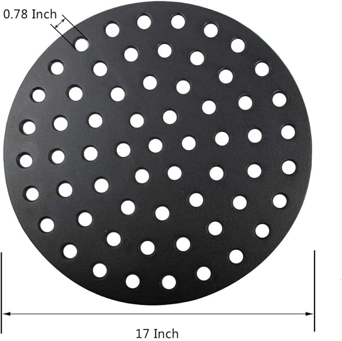 Dracarys Round cast Iron fire Grate,BBQ high Heat Charcoal Plate for XLarge Big Green Egg fire Grate Bottom Grate Grill Parts Charcoal Grate Replacement Parts XLarge Big Green Egg Accessories-17inch