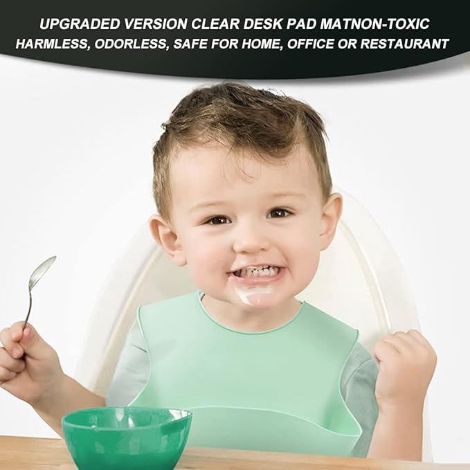 Kitchen Countertop Vinyl Transparent Desk Protector Clear PVC Plastic Desk Mat Waterproof Table Pad for Dining Table Writing Desk Picnic Table Meeting Desk Clear PVC Table Protector 38x61" Non-slip