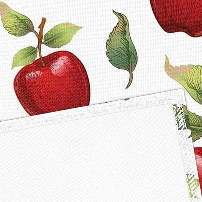 Apples Leaves Table Runners 108 Inches Long Table Runner Washable Kitchen Dining Tabletop Decor for Indoor Outdoor Party Wedding Dining Room Coffee Table Decoration 13x108 Inch