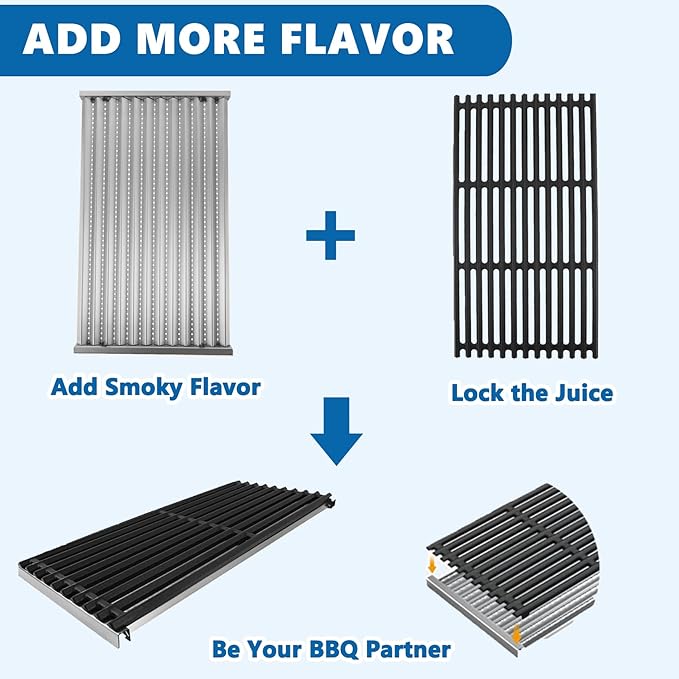 SafBbcue G533-2200-W1 G533-0009-W1 Grill Grates Infrared Emitter Replacement Parts for Charbroil Infrared 4 Burner Grill Parts 463255721 463242716 463242715 463276016 466242715 466242815 463257520