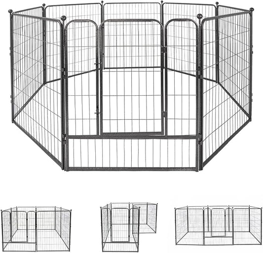 Fencer Wire Decorative Wire Fence, Panel Decor, Heavy Duty Iron Landscape Patio Flower Bed Animal Barrier Border Edging Section, Foldable Garden Fence for Yard for Dog Outdoor, 40 Inch x 21 FT