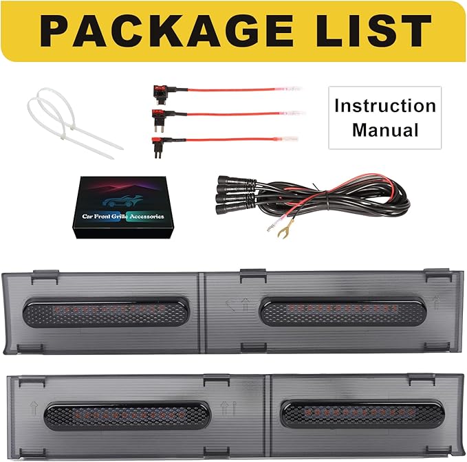 Front Grille Grill Lights for 2024 2025 Toyota Tacoma SR SR5 Led Grill Light Accessories(for SR sr5 only-LED-White)