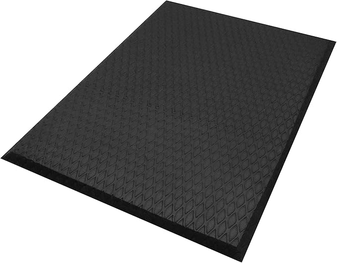Hudson Exchange (3'x10') MaxCush Anti-Fatigue Comfort Industrial Ergonomic Mat Black