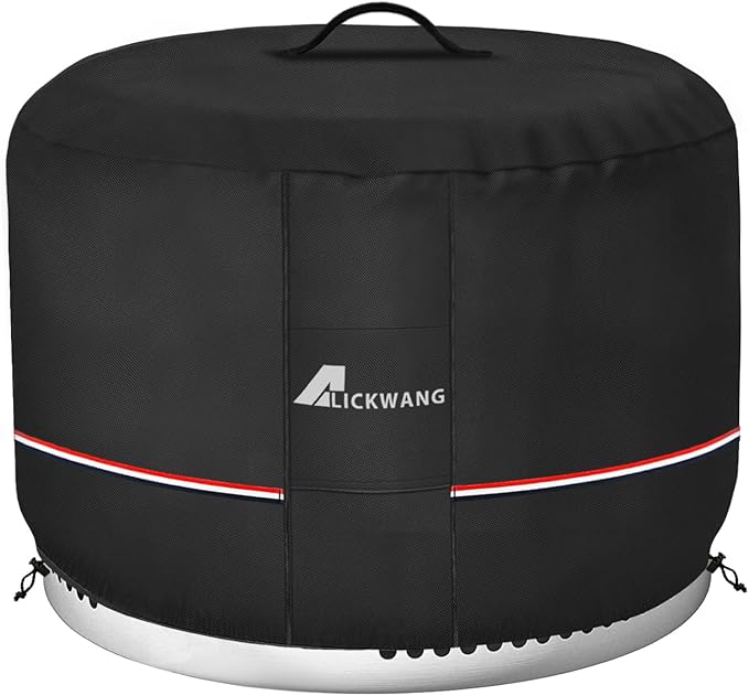 Fire Pit Cover for Solo Stove Bonfire,600D Tear-Resistant Heavy Duty Durable 100% Waterproof 27-29 Inch Smokeless Fire Pit Cover, Patio Weatherproof Gas Fire Pit, Black 29"x18"