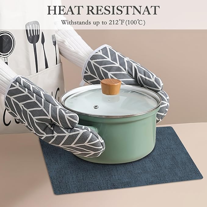 Faux Leather Heat Resistant Placemats Set of 8 – Waterproof Oilproof Wipeable Dining PU Vinyl Place Mat Easy Clean Table Mats for Kitchen/Dining/Party/Holiday, Navy