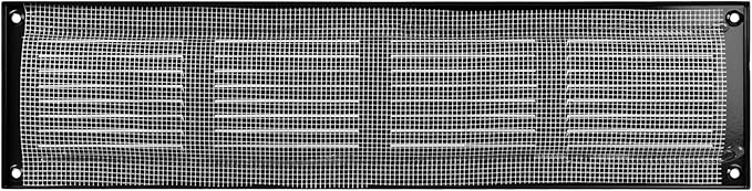 Repa Market 2-Pack Air Vent Cover 16x4 Inch (Outer Dimensions) White Galvanized Steel Louvered Grill Cover with Mesh Screen/Wall or Ceiling Vent/HVAC Register for Indoor and Outdoor Ventilation