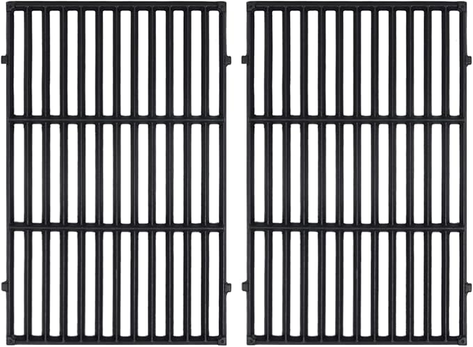 GasSaf 7638 Grill Grates for Weber Spirit 300 310 315 320 330, 17.5x12 Cast Iron Grates for Genesis 1000-3500, Genesis Gold Silver Platinum B/C, Spirit 700, Weber 900, Replace Grill Parts 7639 65906