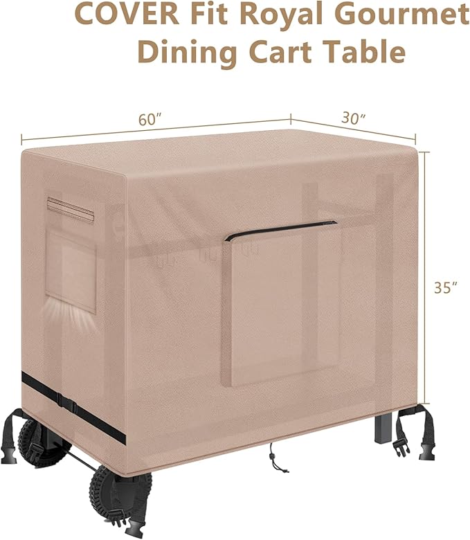 Kovshuiwe Outdoor Table Casing for 60 Inch Keter Unity XL Portable Outdoor Table, Bar Cart Cover for 60 inch Worktable, Waterproof Patio Dining Cart Cover-60"L x 30"W x 35"H
