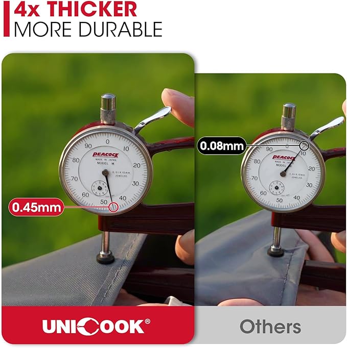 Unicook 65 Inch Grill Cover for Outdoor Grill, Heavy Duty Waterproof BBQ Cover, Fade Resistant Gas Barbecue Protector, Compatible with Weber, Char-Broil, Nexgrill BBQs up to 63" Wide, Gray