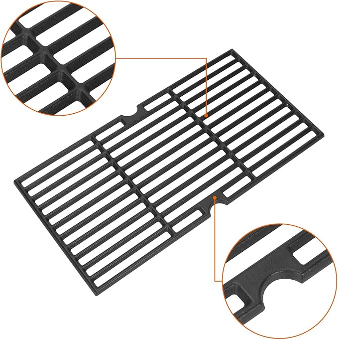 Cast Iron Grill Grates for Charbroil Performance 5 Burner Grills 463275517 463243518 463243519 463275717, Cooking Grids for Charbroil Performance 6 Burner 463274419 Grill, G470-0002-W1 G470-0003-W1