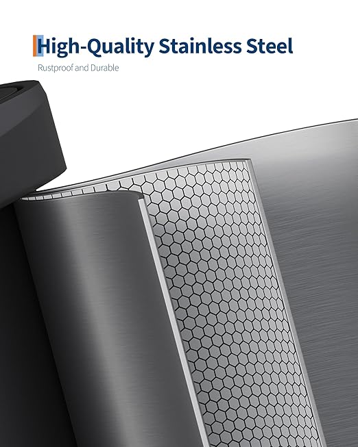 Garvee 21 gal / 80 L Stainless Steel Trash Can with Lid, Large Garbage Can for Kitchen, Rustproof Step-on Kitchen Metal Trash Bin with Liner Rim, Rear Handle, Soft Close Plastic Lid, Silver