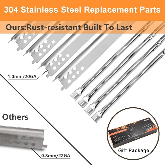 Grill Replacement Parts for Charbroil Performance 2 Burner 463625217, 463673517, 463625219, 463673519, 4 Burner Parts for Char-Broil 463673617, 463673619, 463673017, 463673019, 304 Stainless Steel