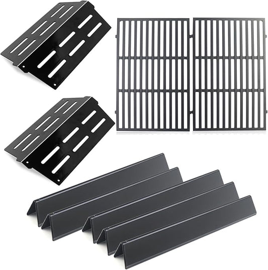 Porcelain-Enameled Steel 7620 7621 Flavorizer Bars, 7524 Grill Grates and 65505 Heat Deflector Replacement for Weber Genesis 300 Series E310 E320 E330 S310 S320 S330 EP310 EP320 EP330 CEP310
