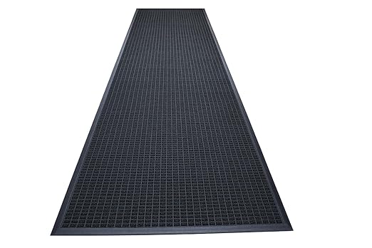 Guardian WaterGuard Indoor/Outdoor Wiper Scraper Floor Mat, Rubber/Nylon, 3'x14', Charcoal