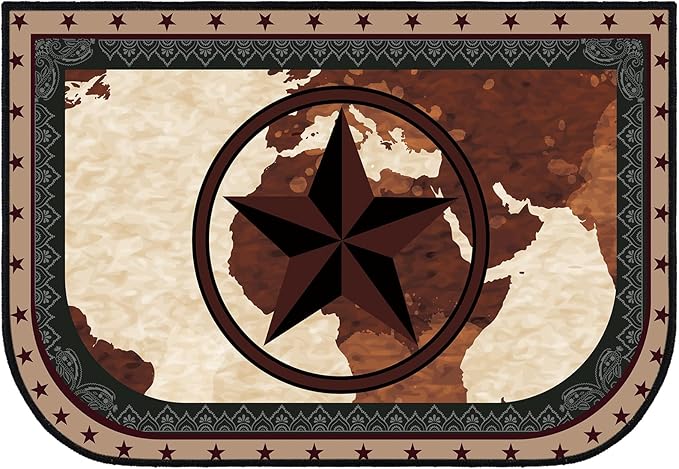Demissle Cabin Fireplace Hearth Rug Fireplace Mats Cabin Southwestern Fireproof Rug Fire Resistant Mat for Wood Stove Floor for Kitchen Indoor Outdoor(24 x 36 Inch,Classic)