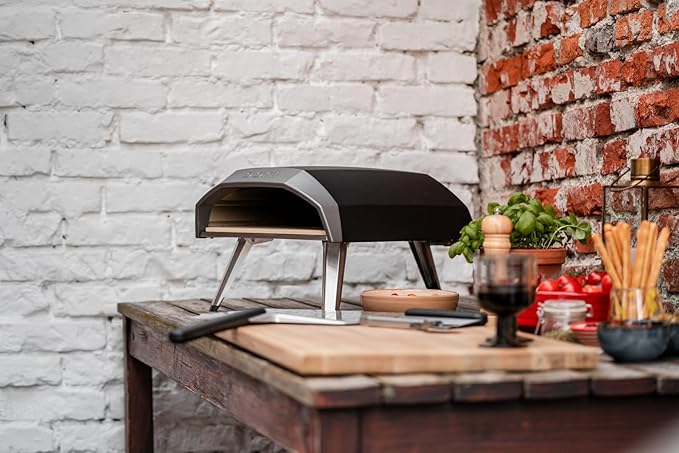 Ooni Koda 12 Gas Pizza Oven - Ultimate Pizza Oven Bundle - 12" Perforated Peel, Koda 12 Cover and Digital Thermometer Included